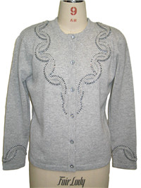 beading + diamond sweater | Fine Knitting